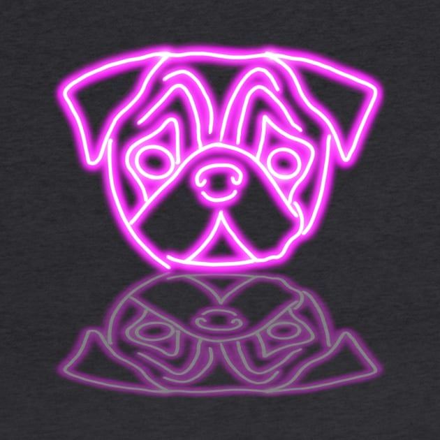 Neon puppy by LiliMagic